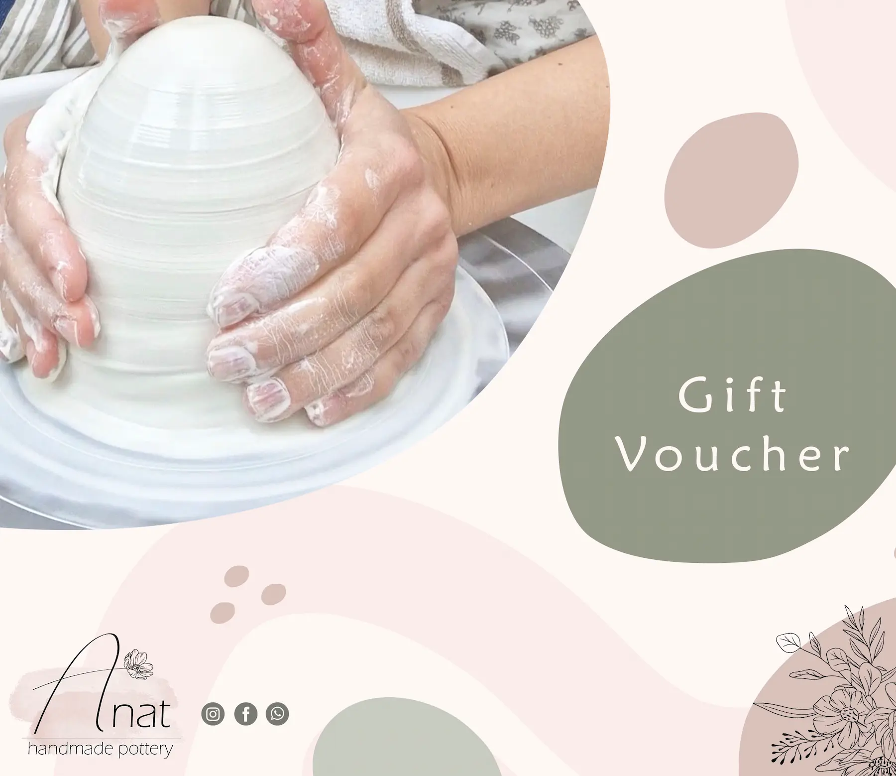 Anat Handmade Pottery gift voucher for a creative experience in London