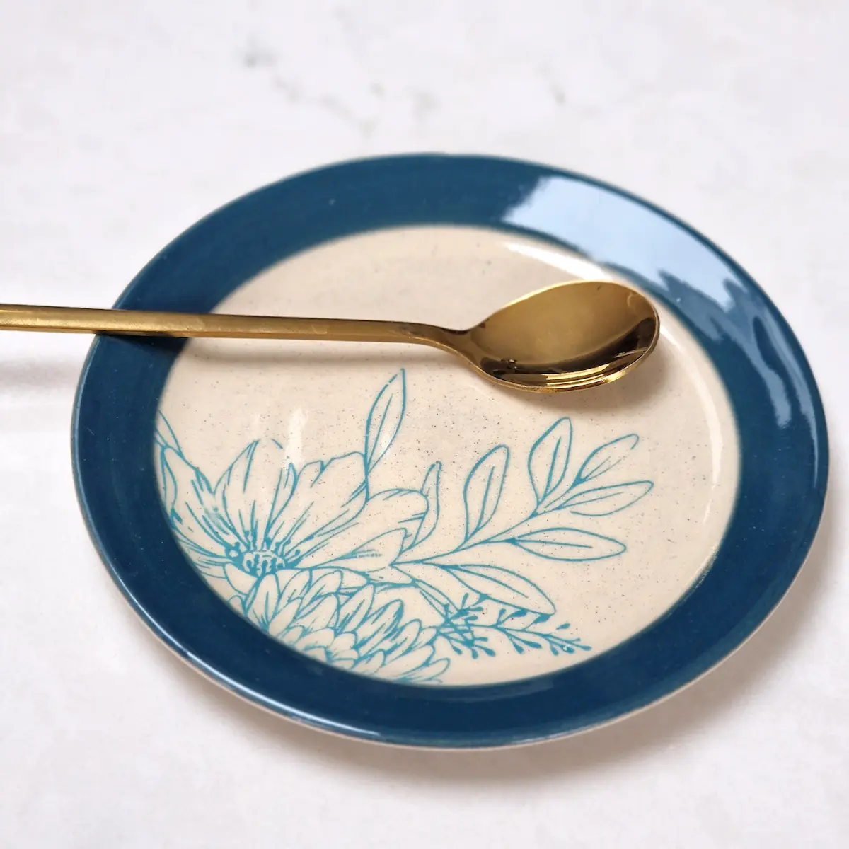 small dessert plate stoneware handmade
