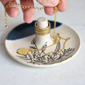 Ring holder display - Small Jewelry Dish Stand Tray